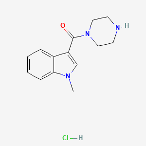 (1-Methylindol-3-yl)-piperazin-1-ylmethanone;hydrochloride