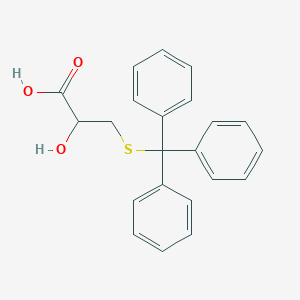 molecular formula C22H20O3S B12275602 2-Hydroxy-3-(tritylthio)propanoic acid 