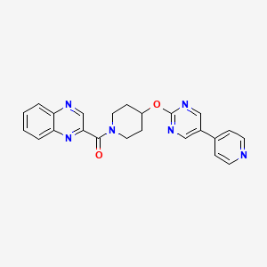 2-(4-{[5-(Pyridin-4-yl)pyrimidin-2-yl]oxy}piperidine-1-carbonyl)quinoxaline