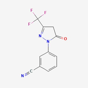 3-(5-oxo-3-(trifluoromethyl)-4,5-dihydro-1H-pyrazol-1-yl)benzonitrile