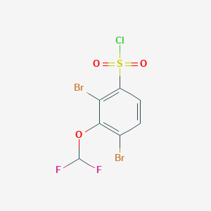 molecular formula C7H3Br2ClF2O3S B12275622 2,4-Dibromo-3-(difluoromethoxy)benzenesulfonyl chloride 