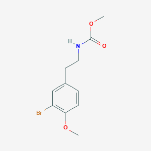 molecular formula C11H14BrNO3 B12275629 Methyl 3-bromo-4-methoxyphenethylcarbamate 