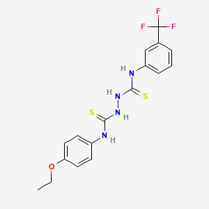 molecular formula C17H17F3N4OS2 B1227565 1-[[(4-Ethoxyanilino)-sulfanylidenemethyl]amino]-3-[3-(trifluoromethyl)phenyl]thiourea 