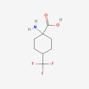 molecular formula C8H12F3NO2 B12275656 1-Amino-4-(trifluoromethyl)cyclohexane-1-carboxylic acid 