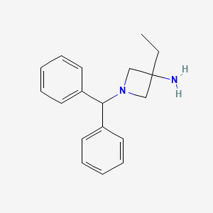 1-(Diphenylmethyl)-3-ethyl-3-azetidinamine