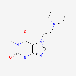 7-[2-(diethylamino)ethyl]-1,3-dimethyl-5H-purin-7-ium-2,6-dione