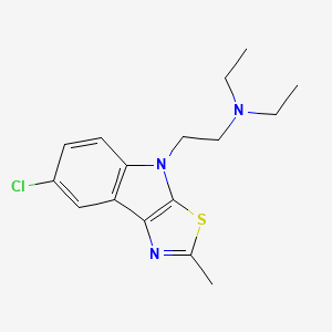 molecular formula C16H20ClN3S B1227568 2-(7-氯-2-甲基-4-噻唑并[5,4-b]吲哚基)-N,N-二乙基乙胺 