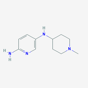 molecular formula C11H18N4 B12275690 N5-(1-Methyl-piperidin-4-yl)-pyridine-2,5-diamine 