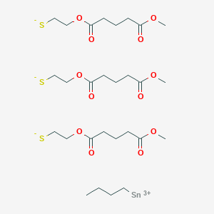 molecular formula C28H48O12S3Sn B12275739 Butyltin; 2-(5-methoxy-5-oxo-pentanoyl)oxyethanethiolate CAS No. 70942-36-8