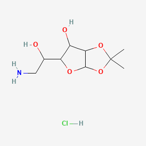 5-(2-Amino-1-hydroxyethyl)-2,2-dimethyl-3a,5,6,6a-tetrahydrofuro[2,3-d][1,3]dioxol-6-ol;hydrochloride