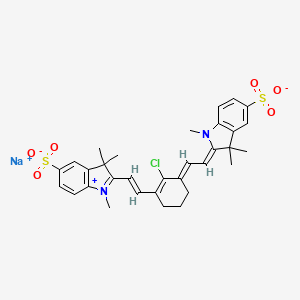 3H-Indolium, 2-[2-[2-chloro-3-[(1,3-dihydro-1,3,3-trimethyl-5-sulfo-2H-indol-2-ylidene)ethylidene]-1-cyclohexen-1-yl]ethenyl]-1,3,3-trimethyl-5-sulfo-, inner salt, sodium salt