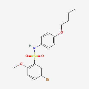 molecular formula C17H20BrNO4S B12275789 5-bromo-N-(4-butoxyphenyl)-2-methoxybenzene-1-sulfonamide 