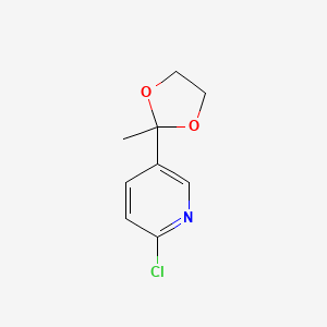 2-Chloro-5-(2-methyl-[1,3]dioxolan-2-yl)-pyridine