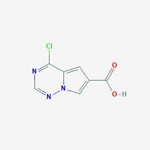 molecular formula C7H4ClN3O2 B12275804 4-chloropyrrolo[2,1-f][1,2,4]triazine-6-carboxylic acid 