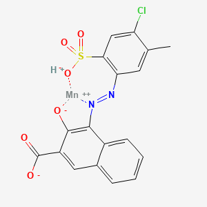 molecular formula C18H11ClMnN2O6S B12275811 4-[(4-chloro-5-methyl-2-sulfonatophenyl)diazenyl]-3-oxidonaphthalene-2-carboxylate;hydron;manganese(2+) CAS No. 12238-31-2