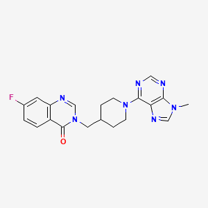 7-fluoro-3-{[1-(9-methyl-9H-purin-6-yl)piperidin-4-yl]methyl}-3,4-dihydroquinazolin-4-one