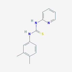 molecular formula C14H15N3S B1227582 1-(3,4-二甲基苯基)-3-(2-吡啶基)硫脲 