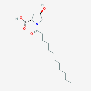 molecular formula C17H31NO4 B12275831 L-Proline,4-hydroxy-1-(1-oxododecyl)-, (4R)- 