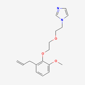 molecular formula C17H22N2O3 B1227585 1-[2-[2-(2-Methoxy-6-prop-2-enylphenoxy)ethoxy]ethyl]imidazole 