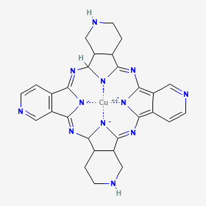 copper;(1Z,11Z,20Z,28Z)-2,6,11,15,20,24,29,33-octaza-37,38,39,40-tetrazanidanonacyclo[28.6.1.13,10.112,19.121,28.04,9.013,18.022,27.031,36]tetraconta-1,3,5,7,9,11,20,22(27),23,25,28-undecaene