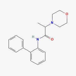 molecular formula C19H22N2O2 B1227586 2-(4-morpholinyl)-N-(2-phenylphenyl)propanamide 