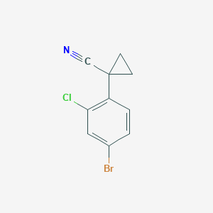 molecular formula C10H7BrClN B12275945 1-(4-Bromo-2-chlorophenyl)cyclopropanecarbonitrile CAS No. 749929-89-3