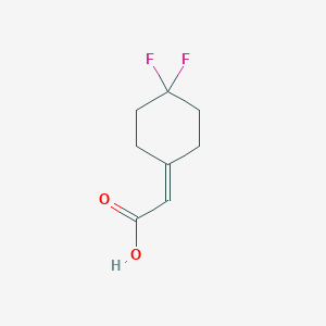 molecular formula C8H10F2O2 B12275966 (4,4-Difluoro-cyclohexylidene)-acetic acid 