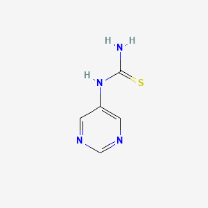 molecular formula C5H6N4S B12275972 Thiourea,N-5-pyrimidinyl- 