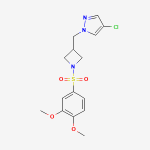 4-chloro-1-{[1-(3,4-dimethoxybenzenesulfonyl)azetidin-3-yl]methyl}-1H-pyrazole