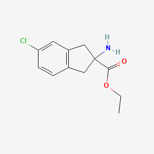 2-Amino-5-chloro-indan-2-carboxylic acid ethyl ester