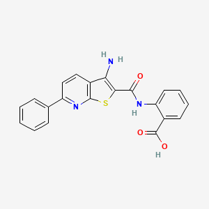 2-{3-Amino-6-phenylthieno[2,3-B]pyridine-2-amido}benzoic acid