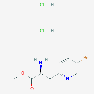 molecular formula C9H13BrCl2N2O2 B12276036 Methyl (S)-2-amino-3-(5-bromopyridin-2-YL)propanoate 2hcl 