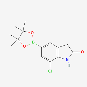 molecular formula C14H17BClNO3 B12276048 7-Chloro-2-oxoindoline-5-boronic Acid Pinacol Ester 