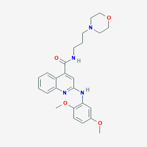 2-(2,5-dimethoxyanilino)-N-[3-(4-morpholinyl)propyl]-4-quinolinecarboxamide