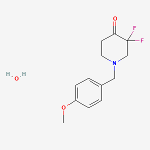 3,3-Difluoro-1-(4-methoxybenzyl)piperidin-4-one hydrate