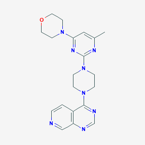 molecular formula C20H24N8O B12276088 4-[6-Methyl-2-(4-{pyrido[3,4-d]pyrimidin-4-yl}piperazin-1-yl)pyrimidin-4-yl]morpholine 