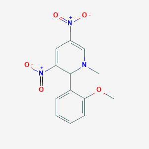 molecular formula C13H13N3O5 B1227609 2-(2-methoxyphenyl)-1-methyl-3,5-dinitro-2H-pyridine 