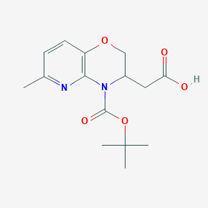 molecular formula C15H20N2O5 B12276103 4-Boc-3-carboxymethyl-6-methyl-2,3-dihydro-pyrido[3,2-b][1,4]oxazine 