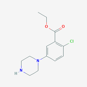 2-Chloro-5-(1-piperazinyl)benzoic acid ethyl ester