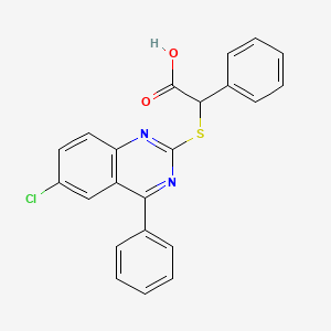 [(6-Chloro-4-phenylquinazolin-2-yl)sulfanyl](phenyl)acetic acid