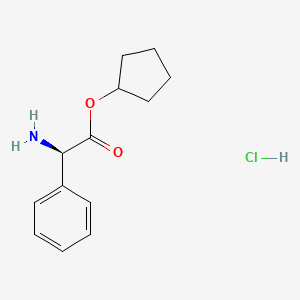 molecular formula C13H18ClNO2 B12276156 (R)-Cyclopentyl 2-amino-2-phenylacetate HCl 