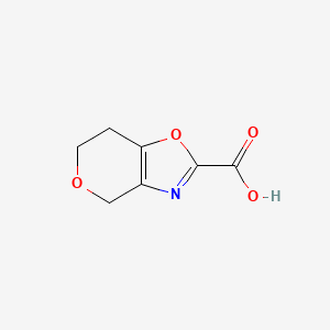 molecular formula C7H7NO4 B12276158 6,7-Dihydro-4H-pyrano[3,4-d]oxazole-2-carboxylic acid 