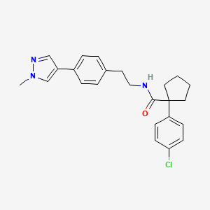 1-(4-chlorophenyl)-N-{2-[4-(1-methyl-1H-pyrazol-4-yl)phenyl]ethyl}cyclopentane-1-carboxamide