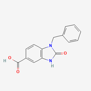 molecular formula C15H12N2O3 B12276162 1-Benzyl-2-oxo-2,3-dihydro-1h-benzo[d]imidazole-5-carboxylic acid CAS No. 870002-06-5