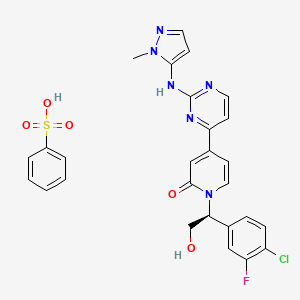 molecular formula C27H24ClFN6O5S B12276182 Ravoxertinib besylate CAS No. 1817728-45-2