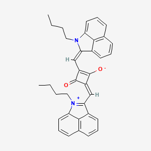 molecular formula C36H32N2O2 B12276201 (4Z)-4-[(1-butylbenzo[cd]indol-1-ium-2-yl)methylidene]-2-[(E)-(1-butylbenzo[cd]indol-2-ylidene)methyl]-3-oxocyclobuten-1-olate 