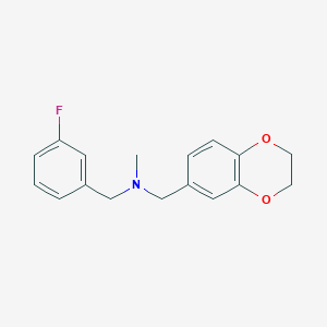 molecular formula C17H18FNO2 B12276206 [(2,3-Dihydro-1,4-benzodioxin-6-yl)methyl][(3-fluorophenyl)methyl]methylamine 