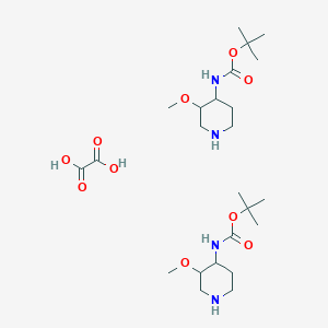 tert-butyl N-[cis-3-methoxypiperidin-4-yl]carbamate hemioxalate