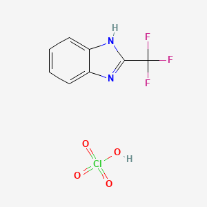 molecular formula C8H6ClF3N2O4 B12276247 2-(Trifluoromethyl)benzimidazole perchlorate CAS No. 7609-11-2