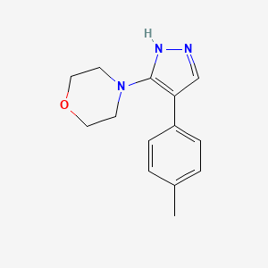 molecular formula C14H17N3O B12276262 Morpholine, 4-[4-(4-methylphenyl)-1H-pyrazol-3-yl]- CAS No. 88751-40-0